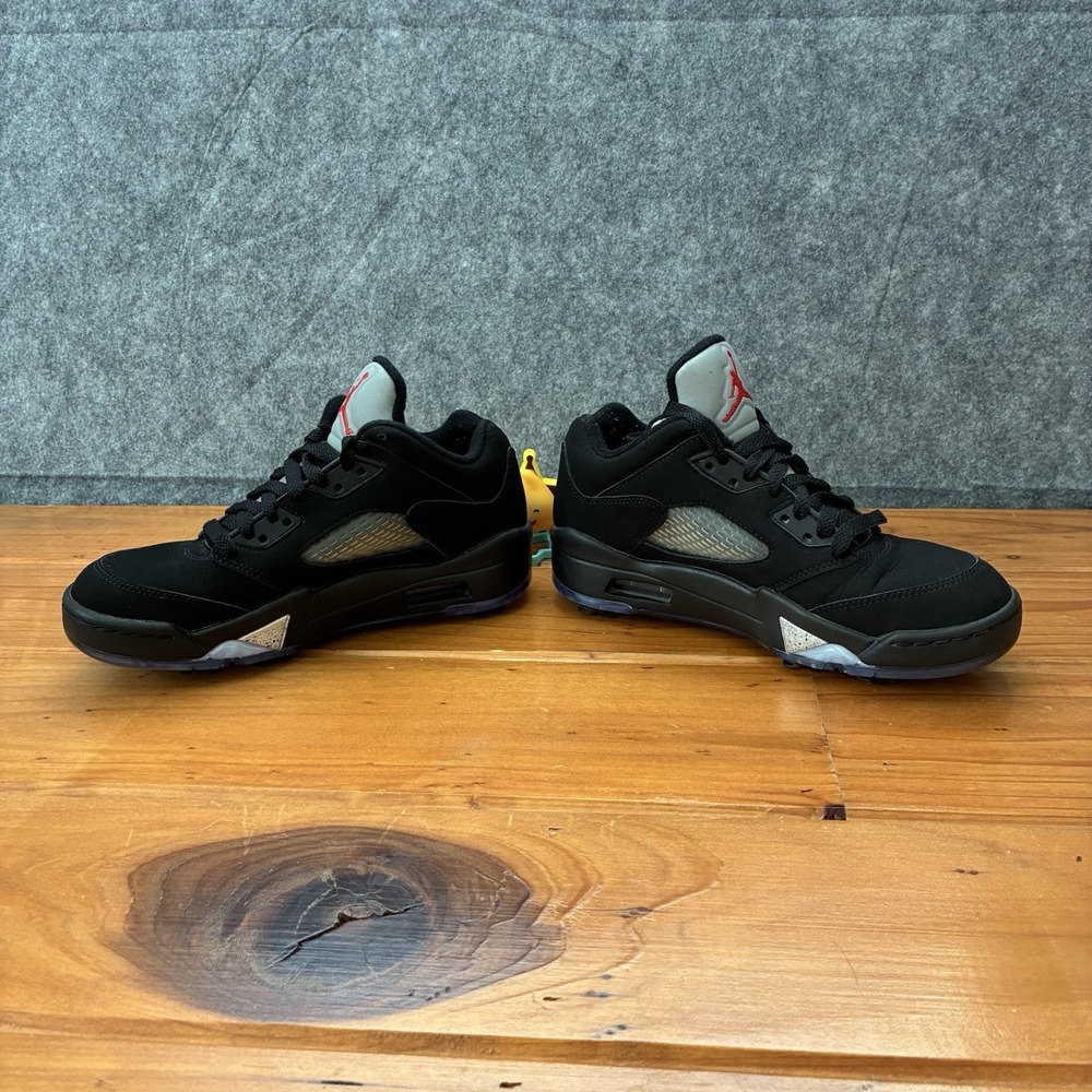Nike Air Jordan 5 Golf Low Mens 5.5 / Womens 7 Black Metallic CU4523-003 Spikes - Picture 8 of 16